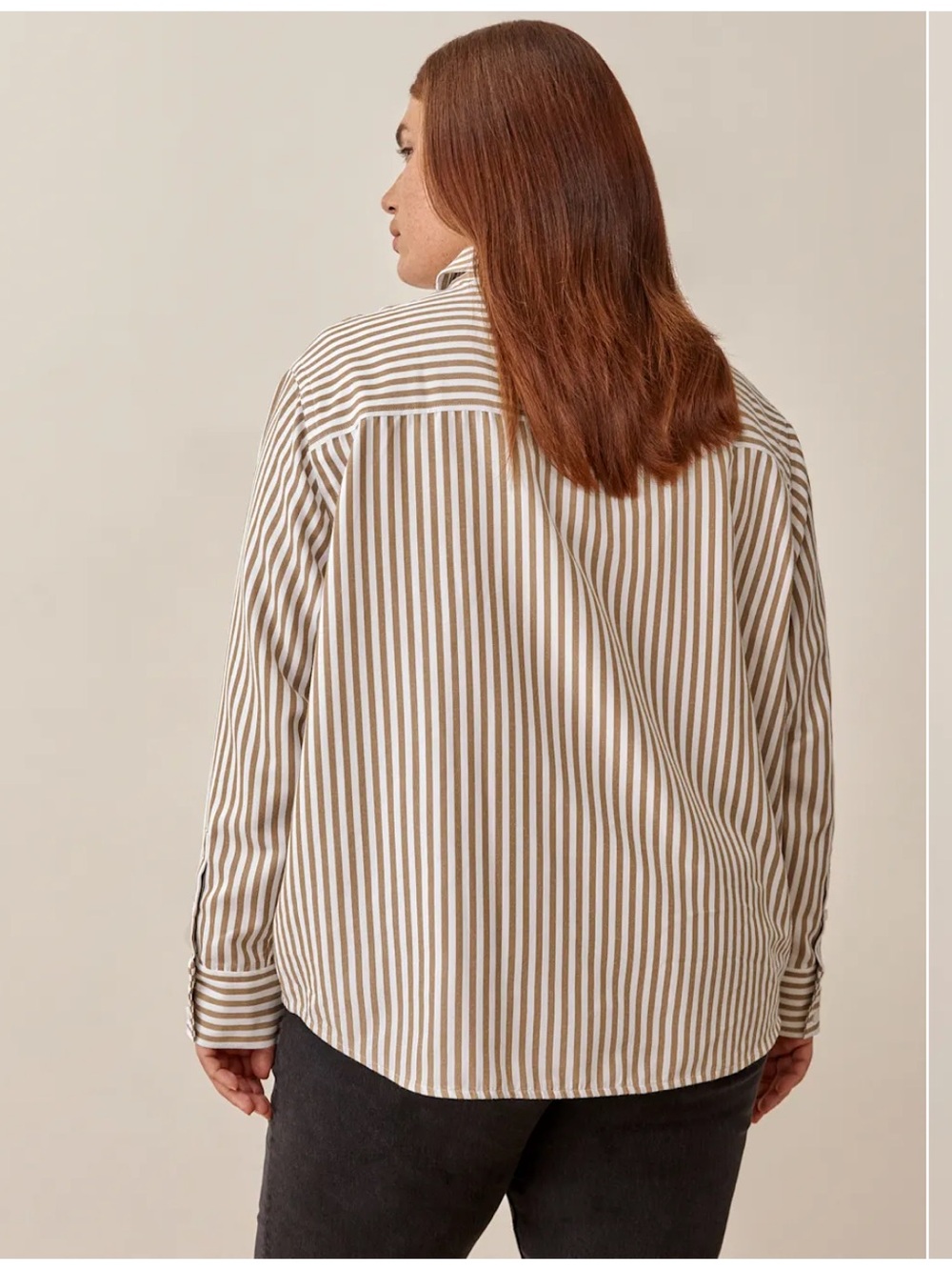 Reformation parker relaxed shirt Es striped button up - Picture 2 of 4